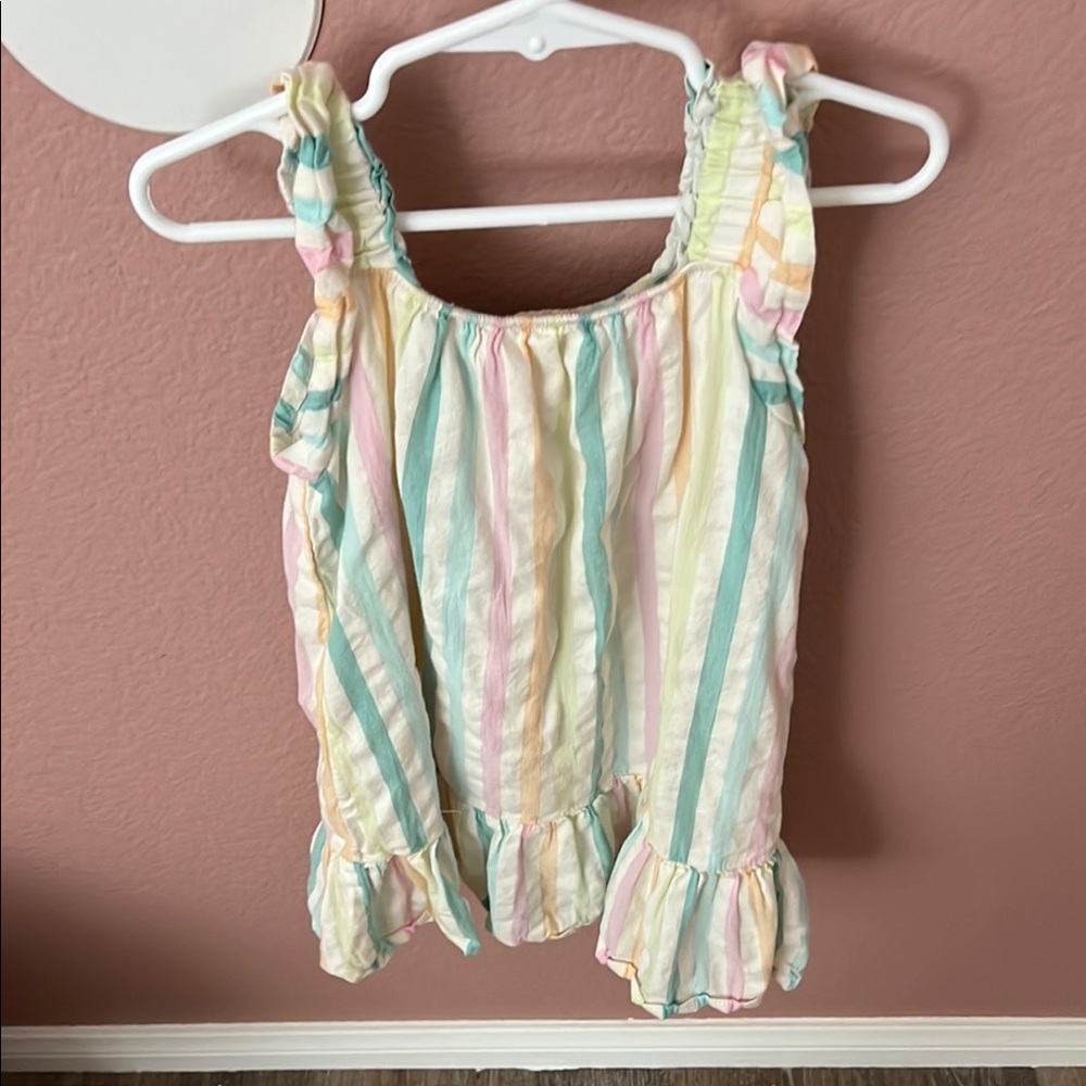 Pastel Striped Girls Dress